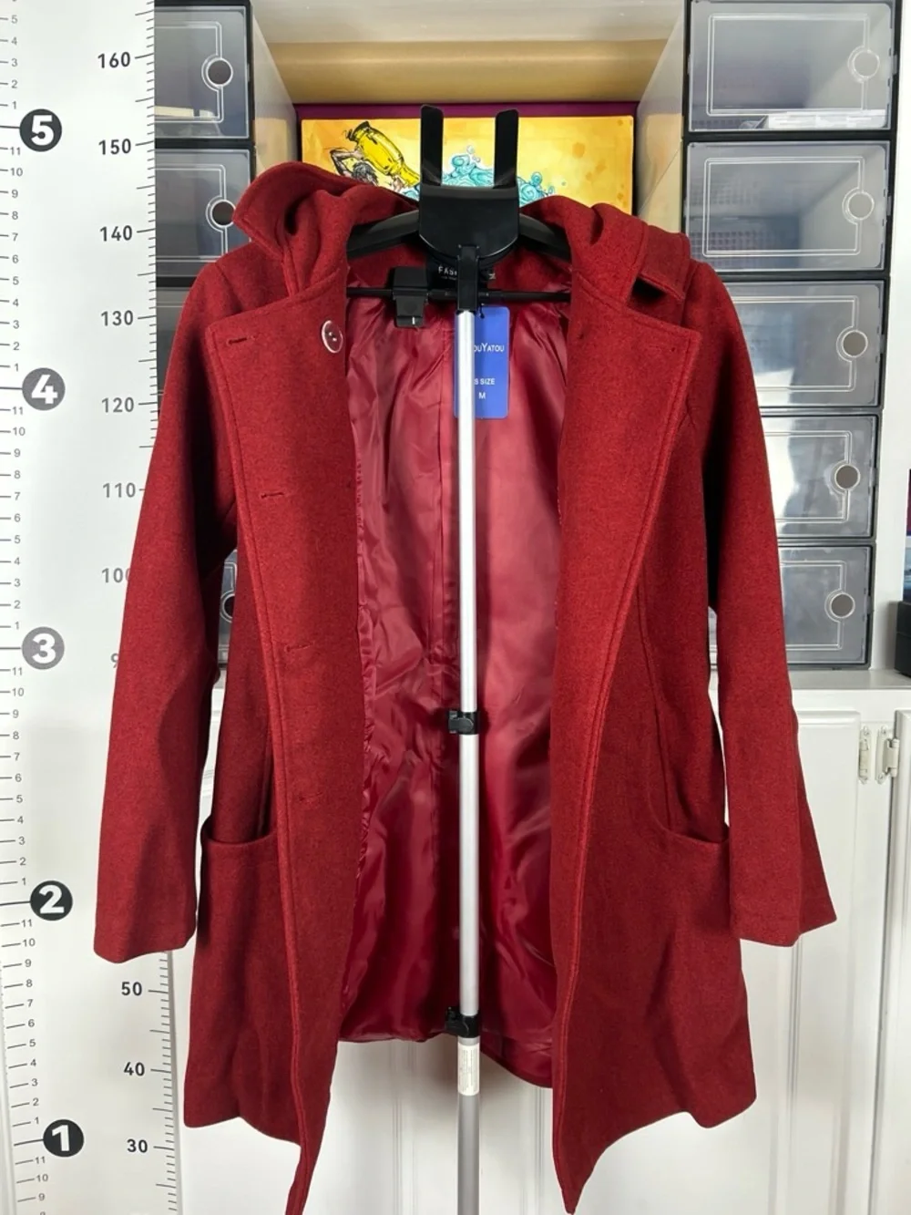 Double Breasted Hooded Pea Coat